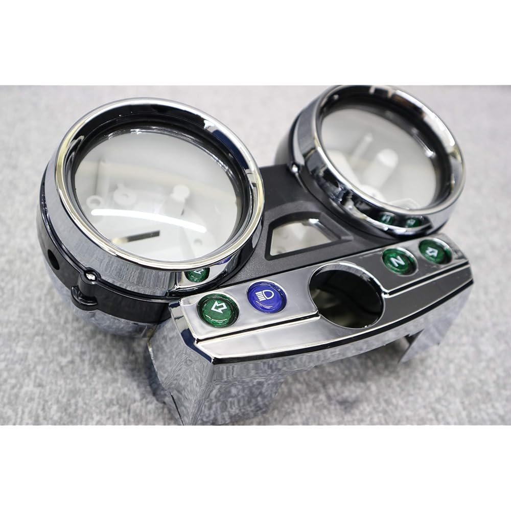 Zephyr Χ meter cover set / Zephyr 400χ ZR400G exterior ZR400E meter case plated Varios Kawasaki Kawasaki