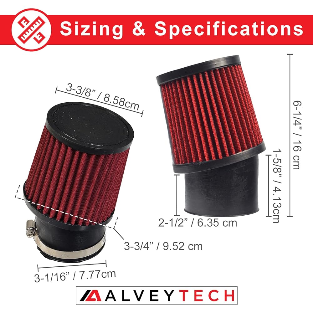 AlveyTech High Performance Air Filter Intake Kit for Coleman BT200X & CT200U Mini Bike