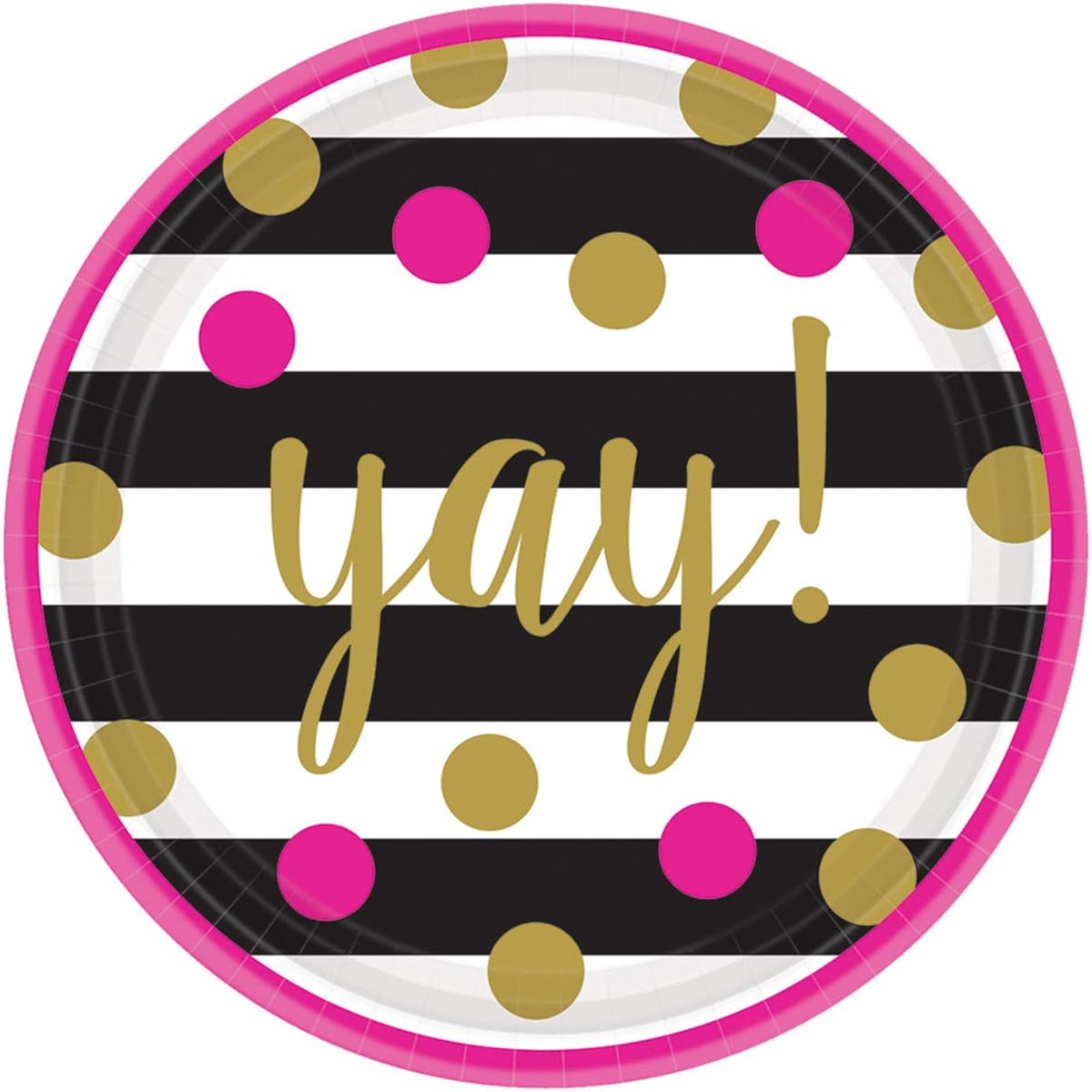 Gold Confetti Grad 7" Plates (18 Count)