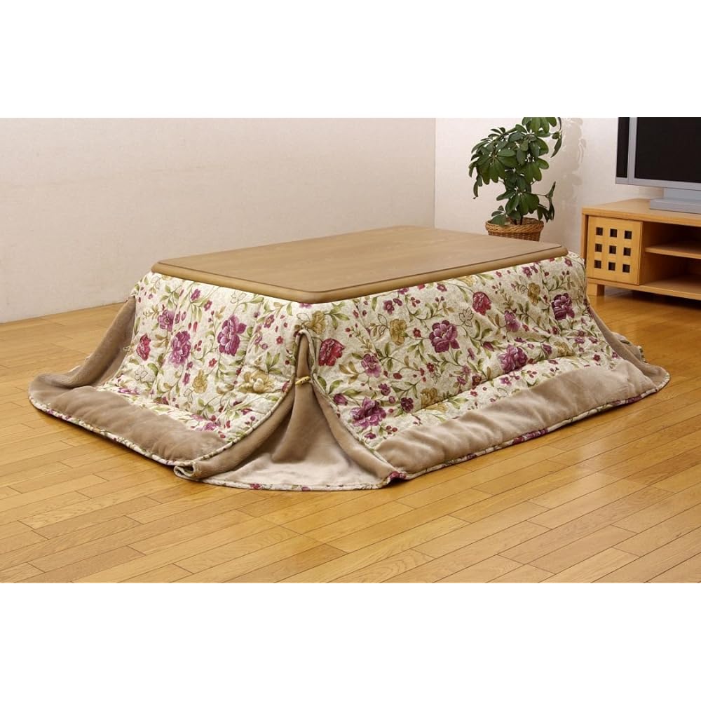 Ikehiko Kotatsu Futon, Rectangle, Natasha NSK Extra, Approx. 190 x 230cm, Beige, Space Saving, Thin, Extra Filling #5067319