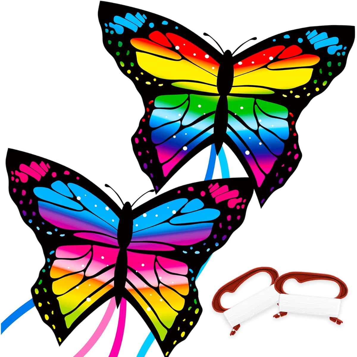 TOY Life Butterfly Kite for Kids Rainbow Butterfly Kite