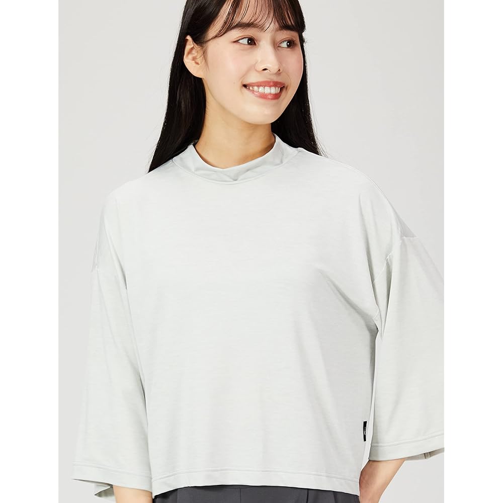 [CEDA Blue X/Wacoal] Outer Top T-Shirt (3/4 Sleeve) Sweat Absorbent Quick Drying Antibacterial Odor Resistant UV Protection DFY507 Women's
