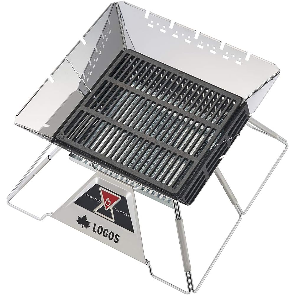 LOGOS Pyramid Iron Rostr XL 81064200 Camping Outdoor Barbecue Stove