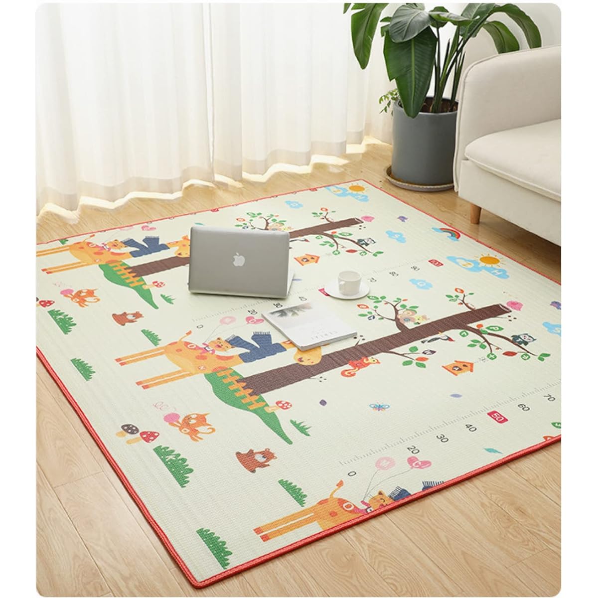 Foldable, For Children, Thin, Thick, Can be Used on Both Sides, Play, Learn, Fun, Storage, Safe, Tasteless, Shock Absorbing, Easy to Clean, Safe Material, Stylish, Soundproof, Waterproof, Foldable, Baby Shower, Room Mat, Floor Mat, Home, Nap Mat, Gift, A