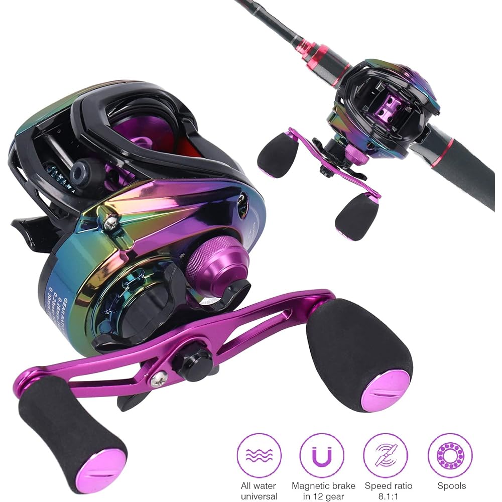 Convenient lightweight high speed fishing reel, 8.1:1 bait casting fishing reel, outdoor fishing tool fishing parts (Left hand)