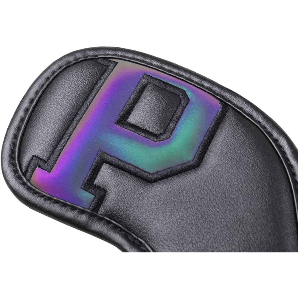 Scott Edward 10PCS Wedge Iron Golf Headcover Set PU Waterproof and Durable Strong Magnetic, Large Numbers Suitable for Most Brand Clubs