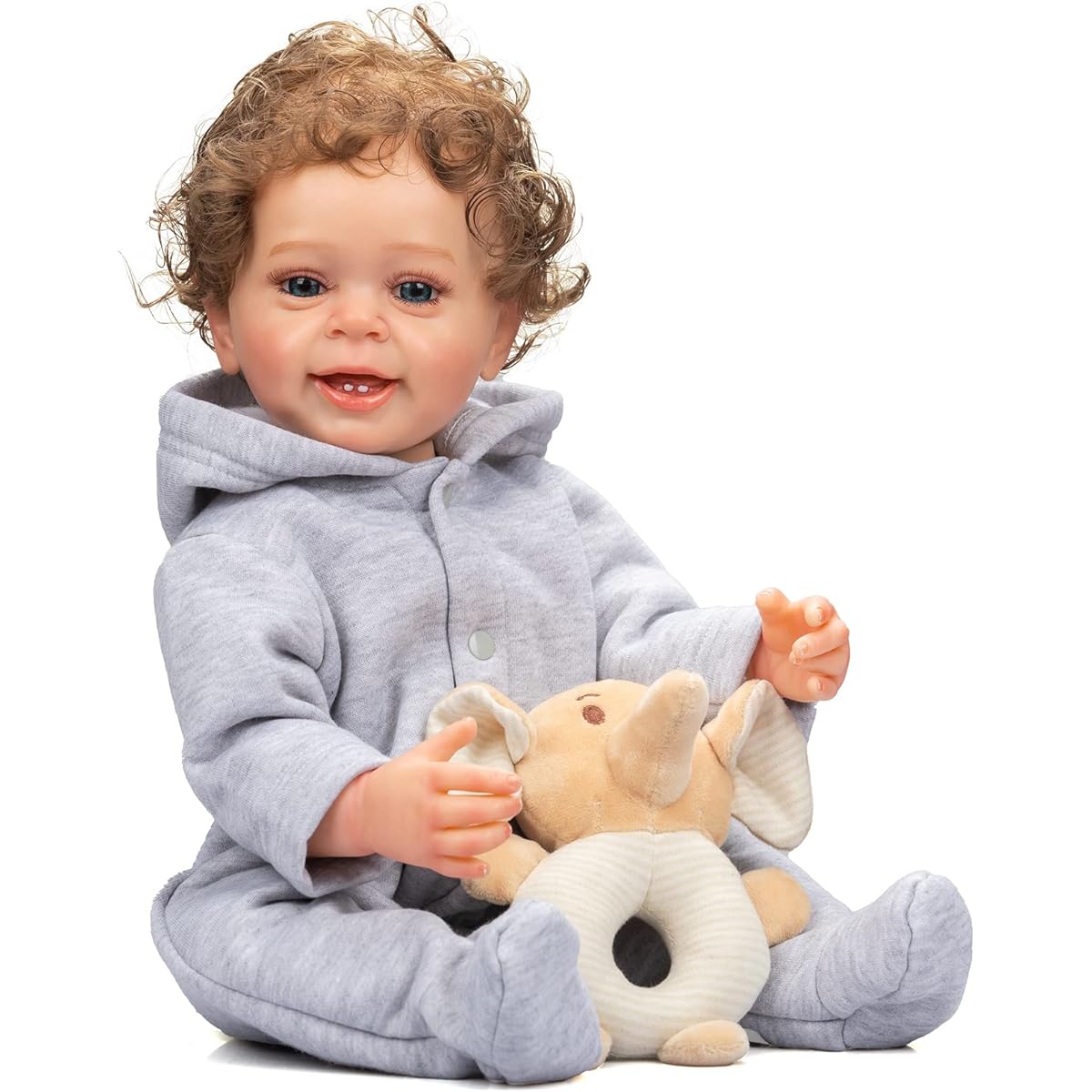 RXDOLL Reborn Boy Baby Doll 22 Inch Toddler Reborn Baby Doll Boy Realistic Anatomically Correct Baby Boy Doll Smiling Boy with Teeth Boy Girl Gift