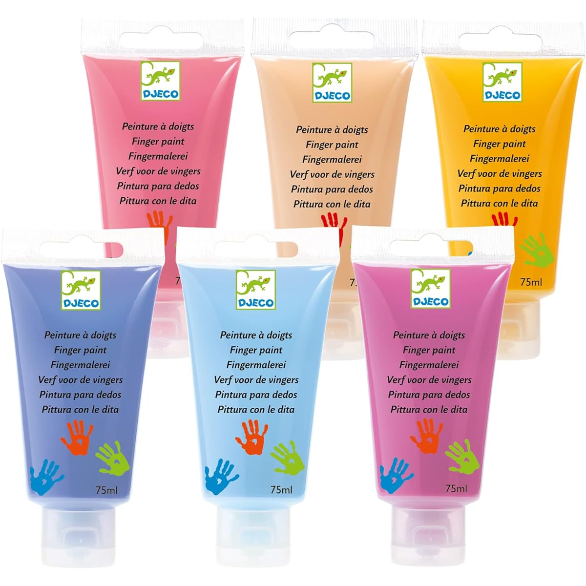 DJECO Finger Paint 6 Tubes Primary Color