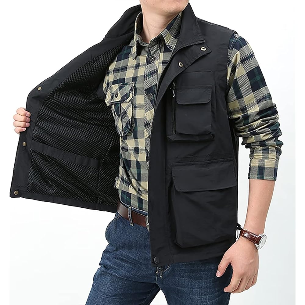 [NORRA] Fishing Vest, Fishing Vest, Stylish Fishing Vest, Outdoor Vest, Men's, Quick Drying, Breathable, Multifunctional Jacket, Outdoor, Multi-Pocket, Fishing