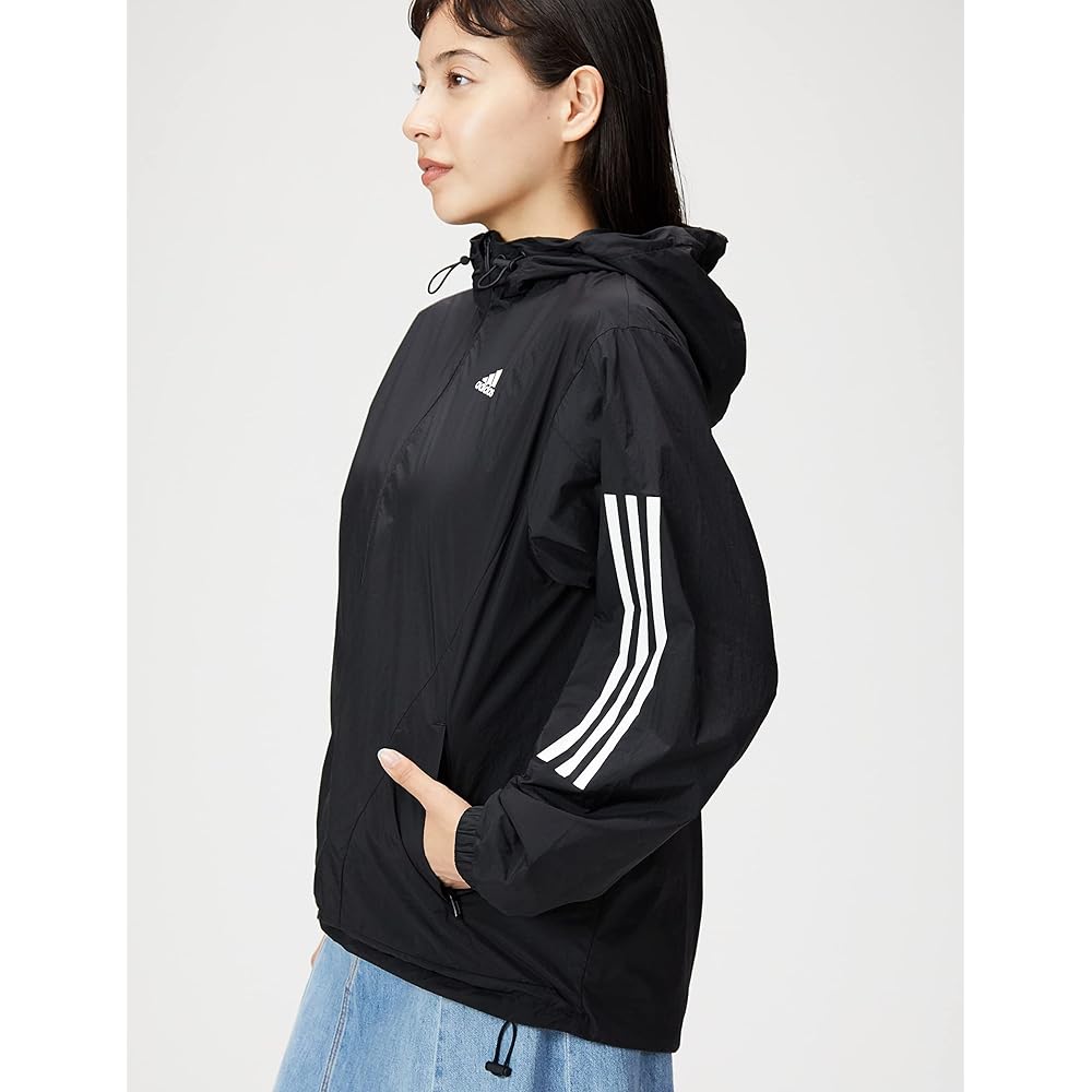 Adidas F6935 Women's Jersey Top 24/7 Regular Fit Windbreaker Jacket