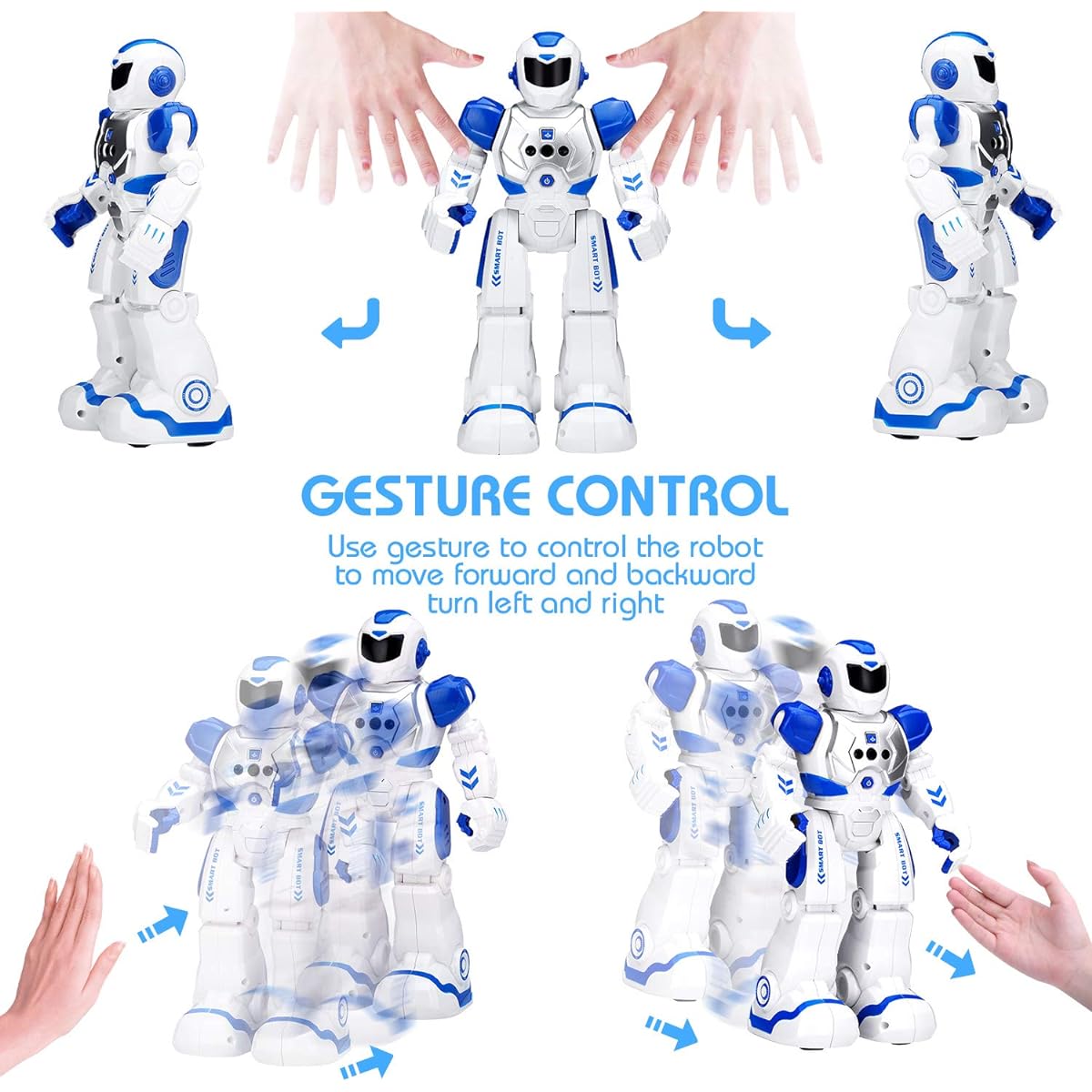 KingsDragon Robot Toy for Kids, RC Gesture Sensing Toys, Interactive Walking Singing Dancing Robot, Birthday Gift for Boys Girls Ages 3 4 5 7 8 9