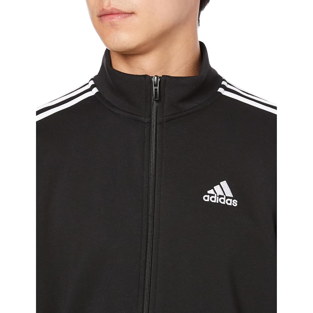 Adidas Jersey Top and Bottom Set Basic 3 Stripes Fleece Tracksuit DTU71 Men's