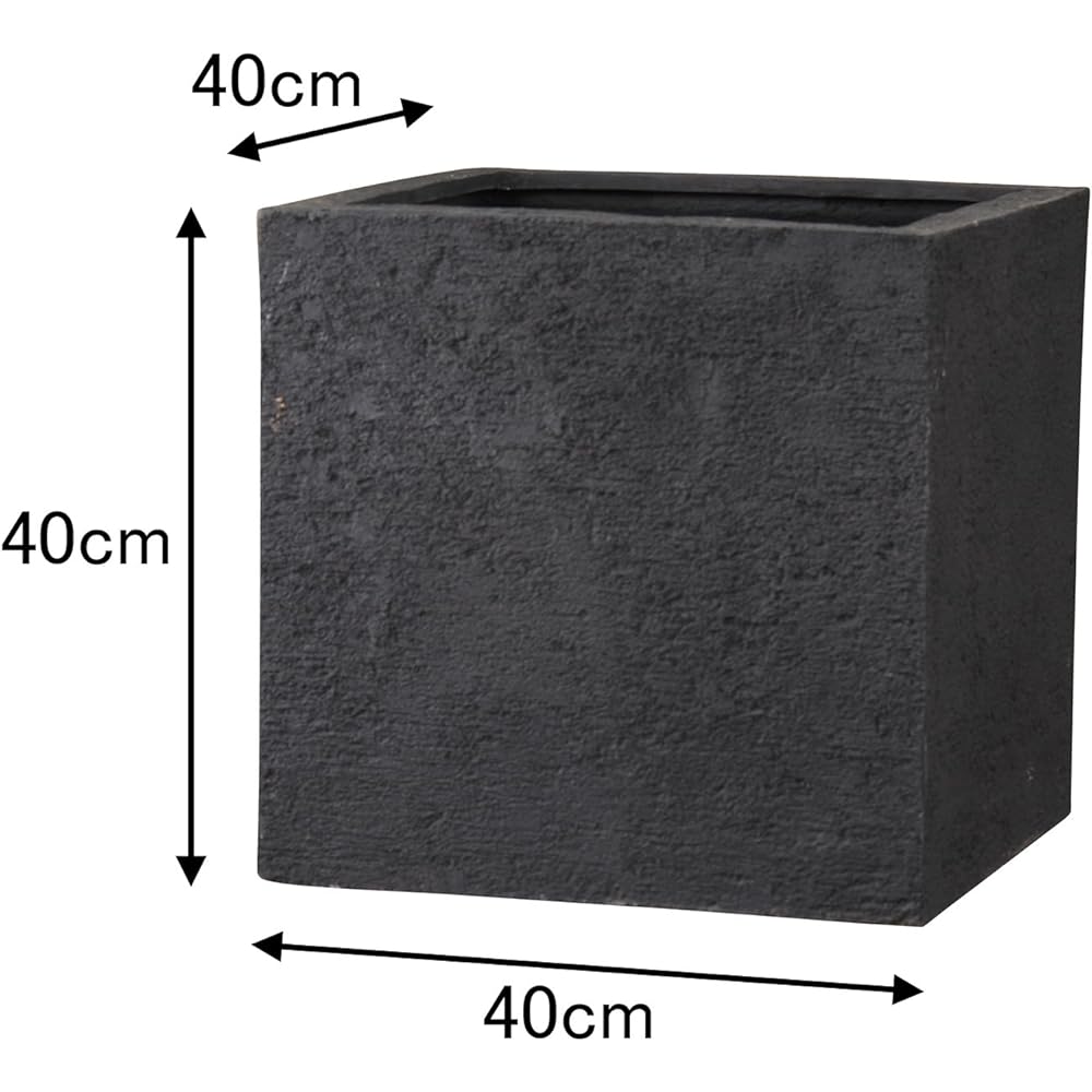 Green Pot Ligande Cube Black 40cm EB-PL872040BM