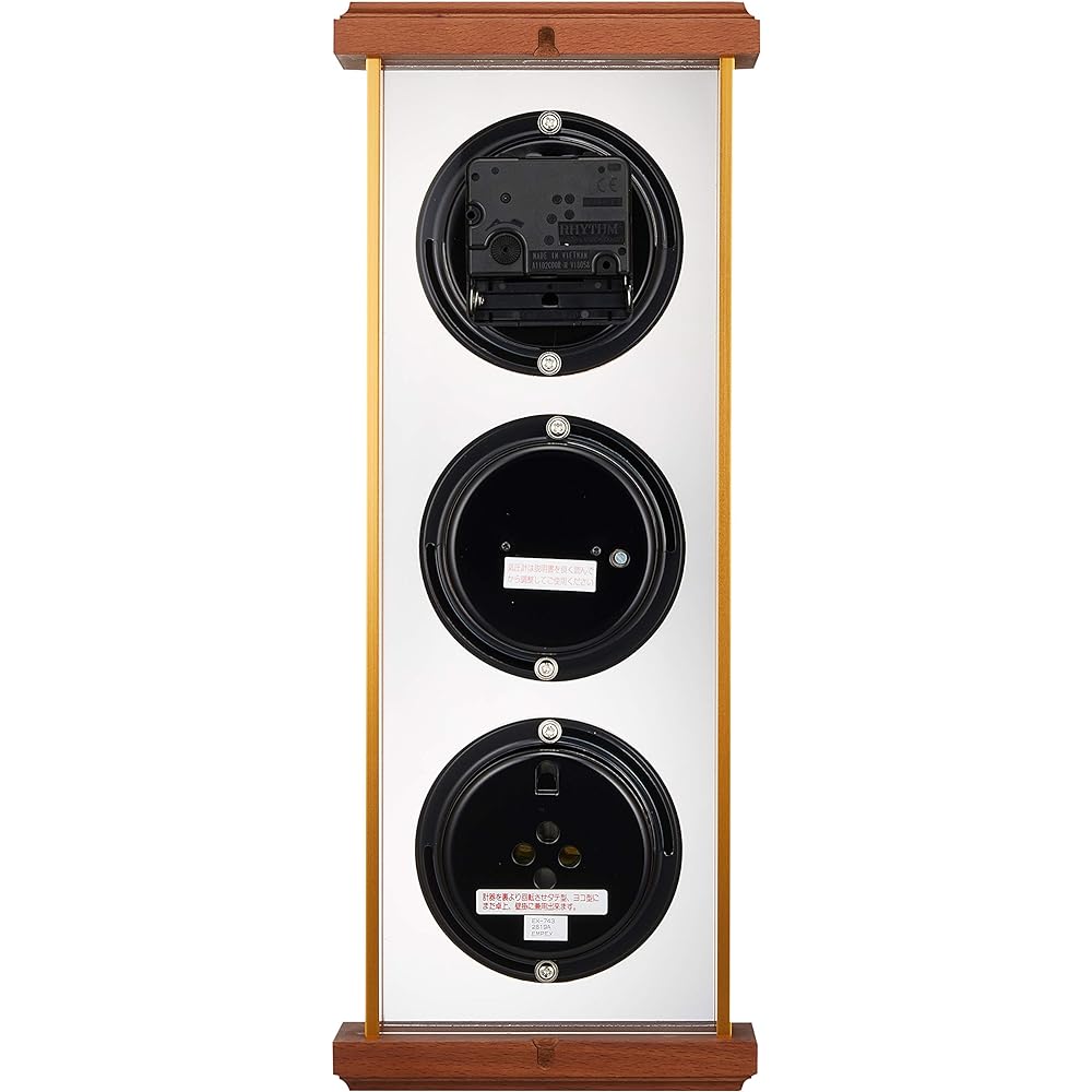 EMPEX Weather Meter Temperature Hygrometer Super EX Gallery Weather Meter Temperature Pressure Humidity Clock Display Stand Made in Japan Brown EX-743 36x14.3x5.5cm