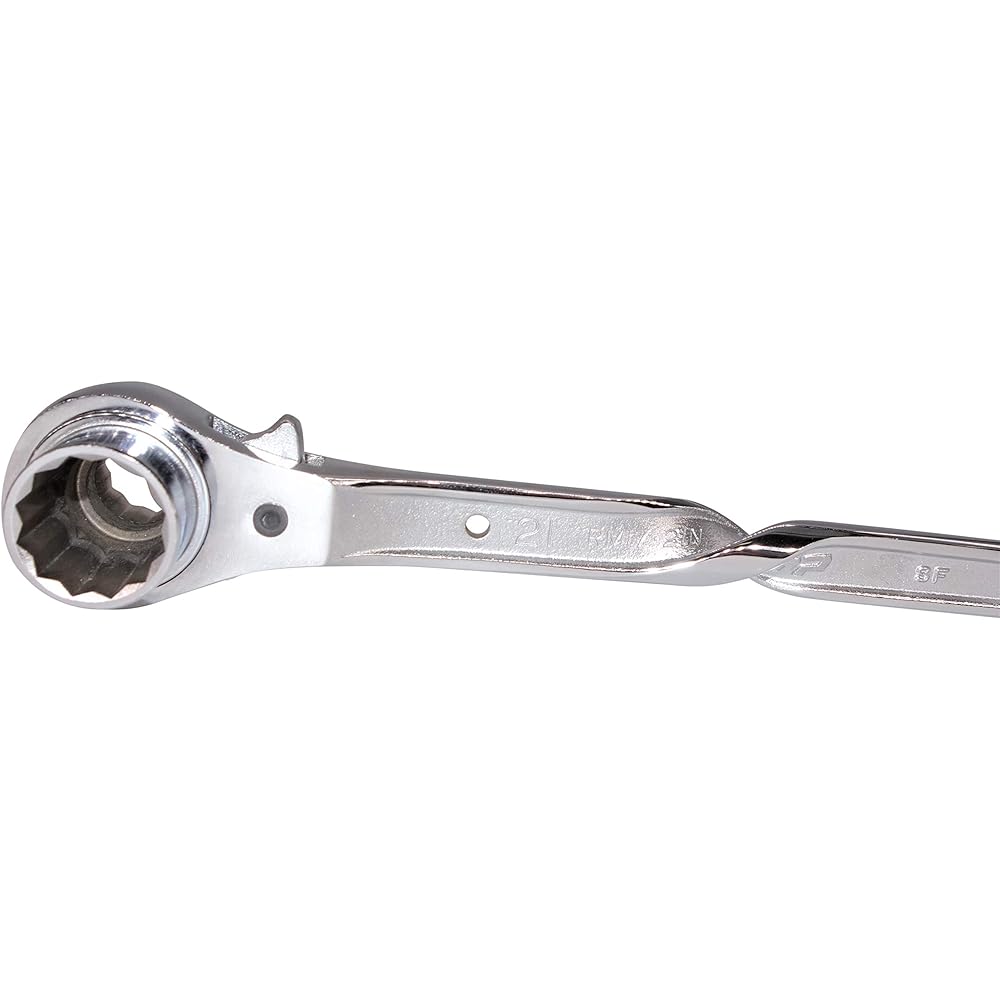 Top (TOP) Twist Ratchet Wrench Fully Polished Twisted Shino Domestic Forged 17x21mm RMT-17x21N-SV Tsubame-Sanjo Made in Japan