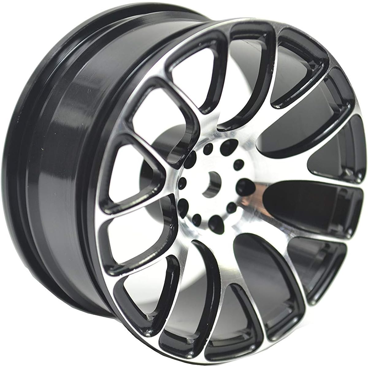 LAFEINA Aluminum Alloy Wheel Rims for 1:10 RC Drift On-Road Racing Car Touring Upgrade Parts (Black)
