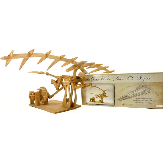 Aozora Leonardo da Vinci's Wooden Science Model Flapping Bird Airplane