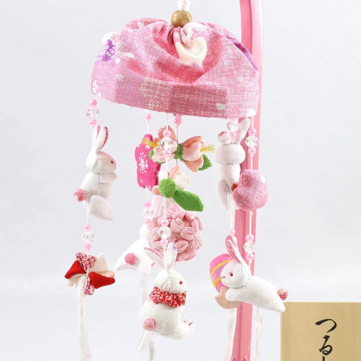 Hanging Dolls Yoshitoku Daiko Hanging Decoration Sparkling Rabbit (Extra Small) with Stand Hanging Dolls TRS-Y-351-097