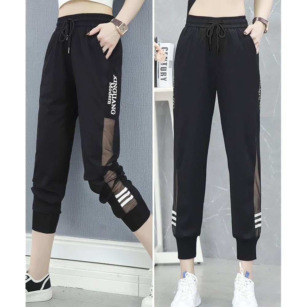 [Luxe Relax] Jersey Women's Bottom Side See-Through Jogger Pants Sportswear Women's Sweat Pants Dance 17
