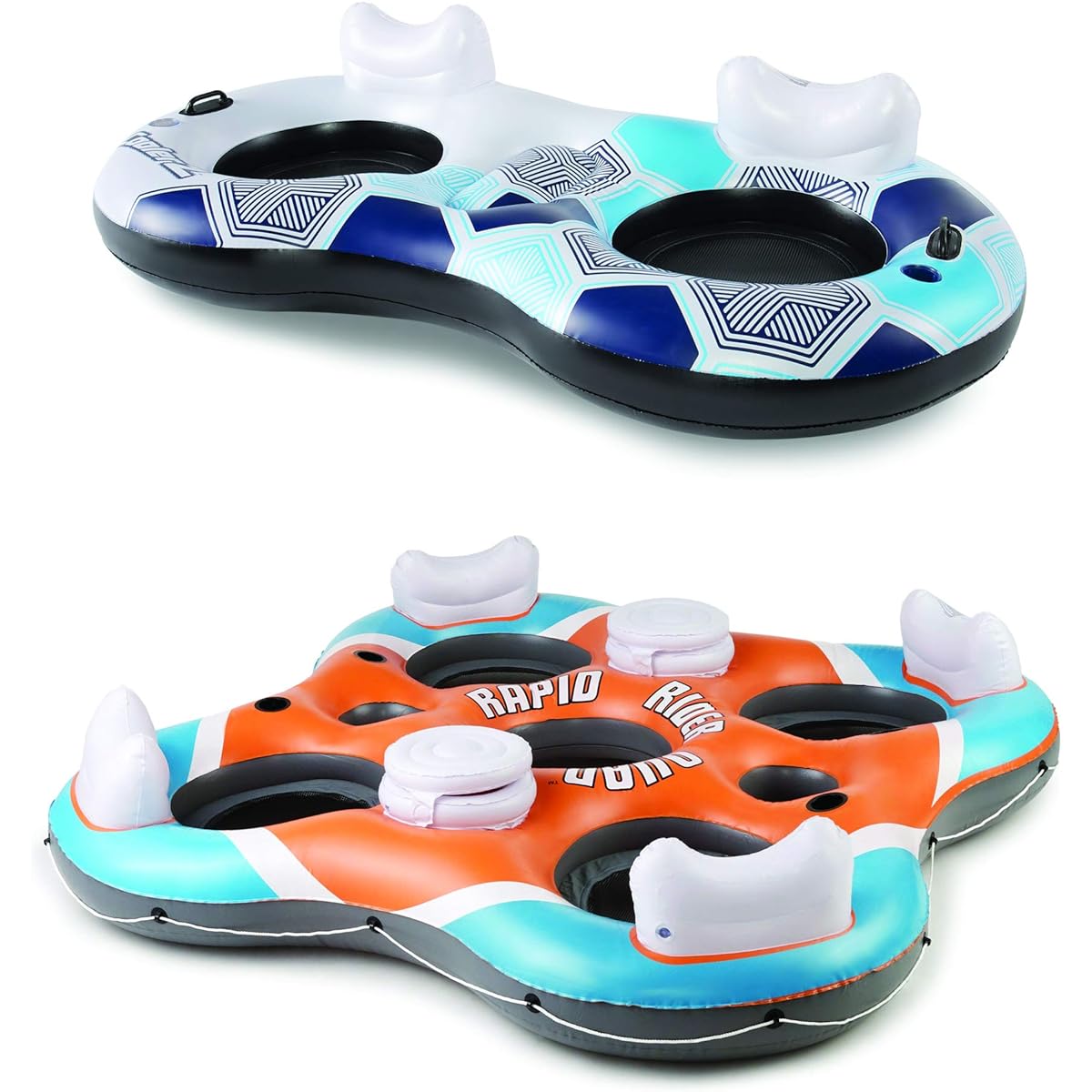 Bestway Rapidrider Round 2 Person Tube Float 4 Person Floating Island Raft