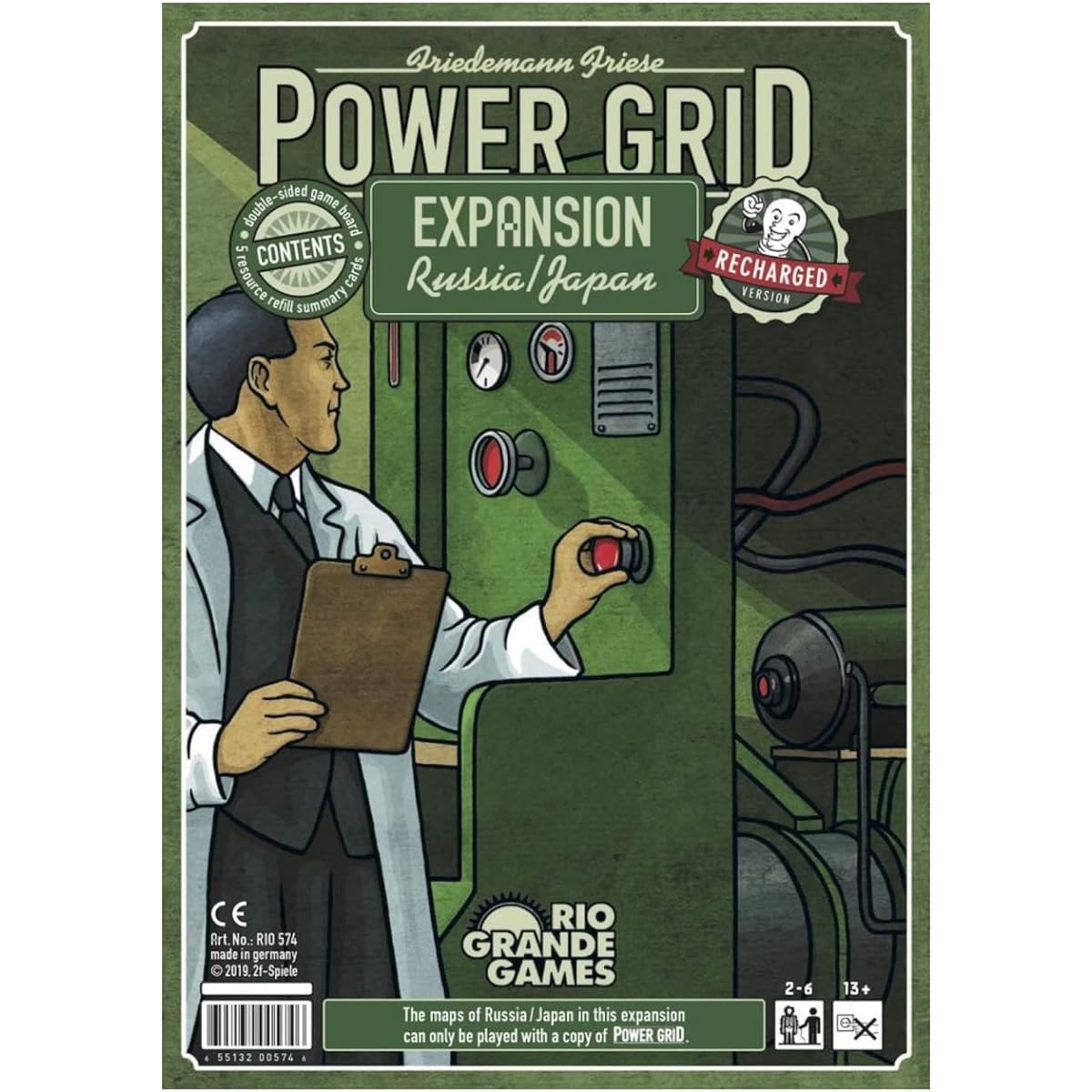 Rio Grande Game Power Grid: Russia/Japan Expansion (Charged Version)