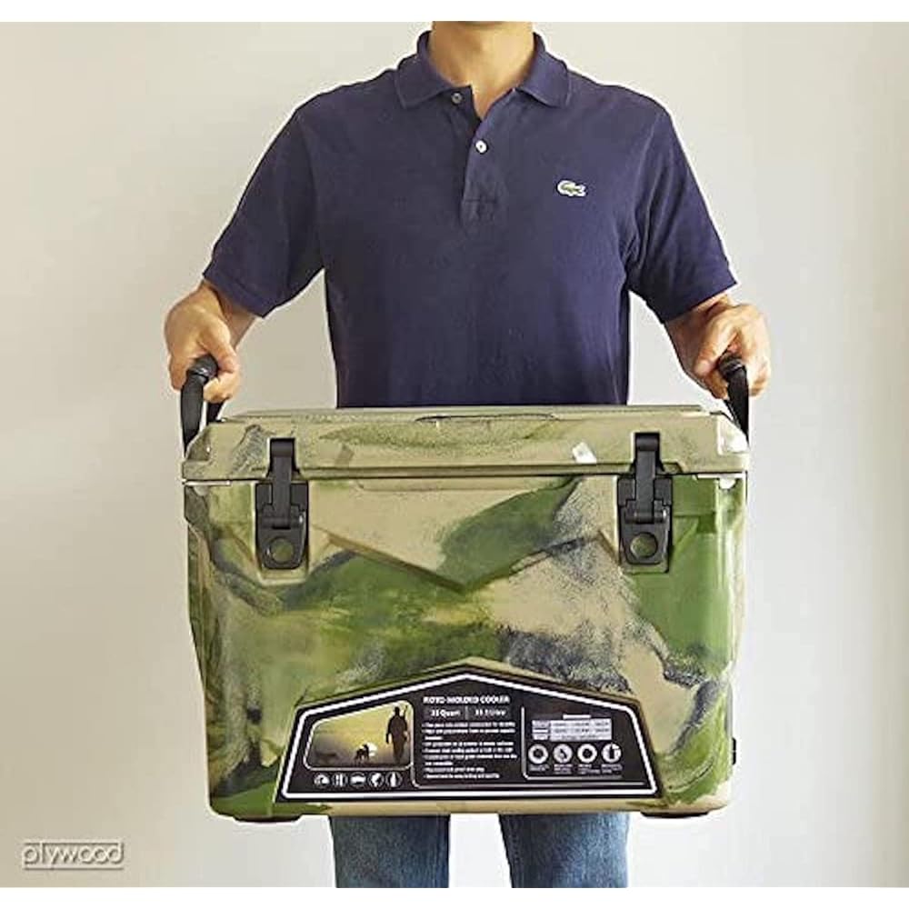 Iceland Cooler Box 35qt [Dessert Camo / 33.1L] iceland cooler box with accessories, maximum cold retention for 5 days BBQ BBQ Outdoor TST [Genuine Product]