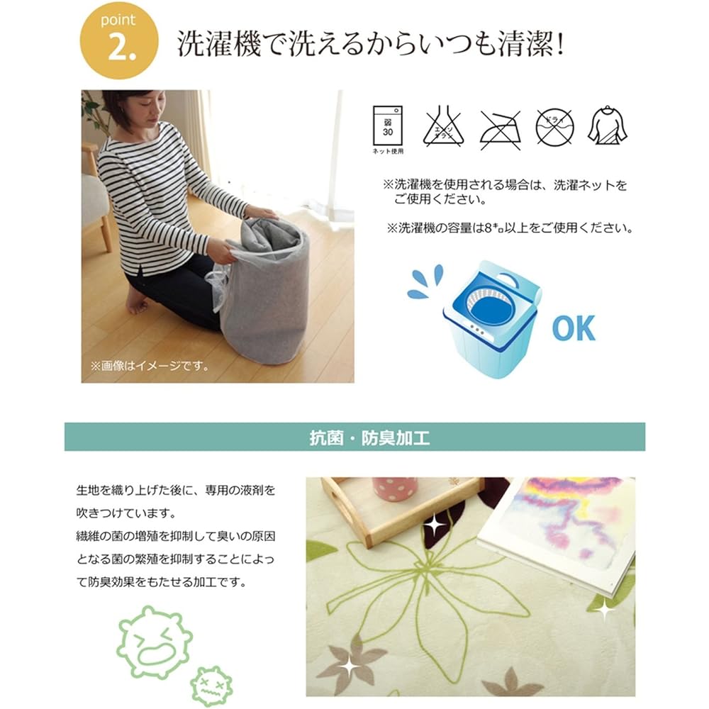 Ikehiko Rug Carpet, 4 Tatami Mats, Washable, Antibacterial, Odor Resistant, Plain, WS Planta Brown, Approx. 200 x 300cm, Hot Carpet Compatible #9810941