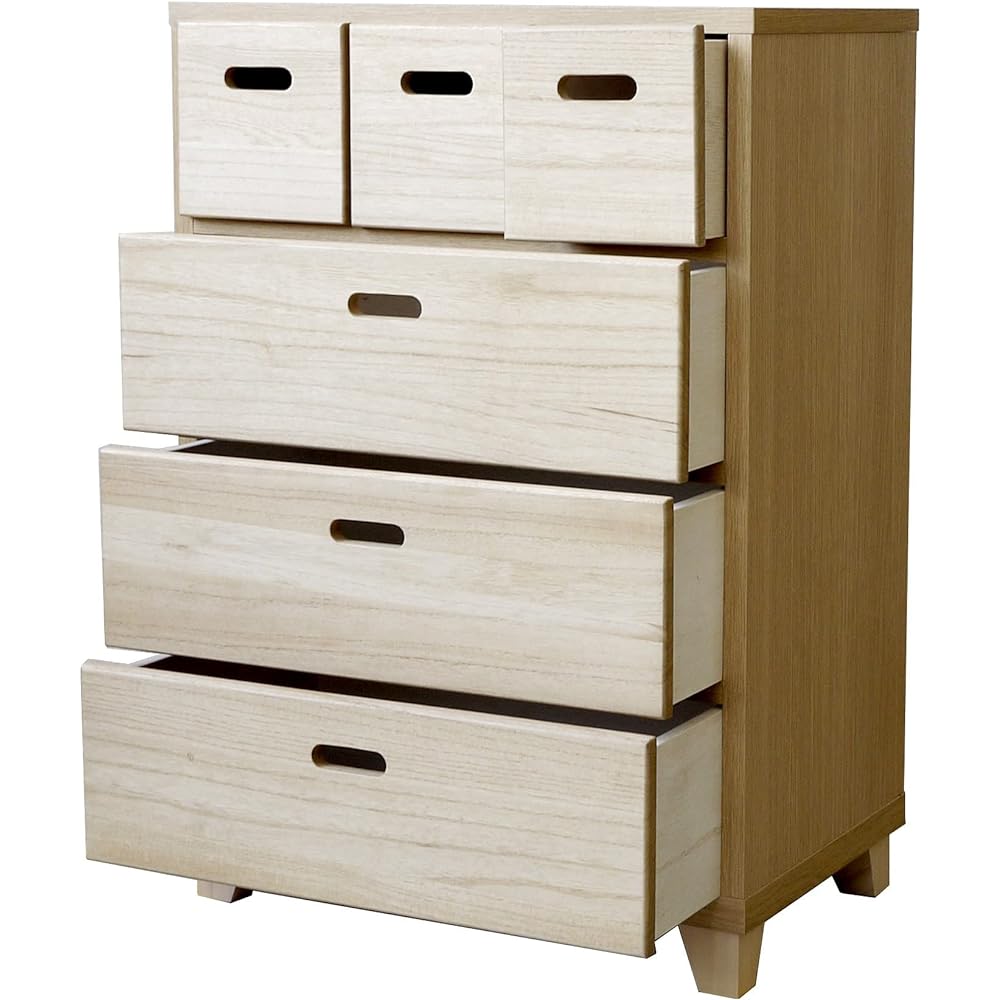 Okawa Furniture nakakei Chest Crest 60cm Width 4 Tiers Natural 246513