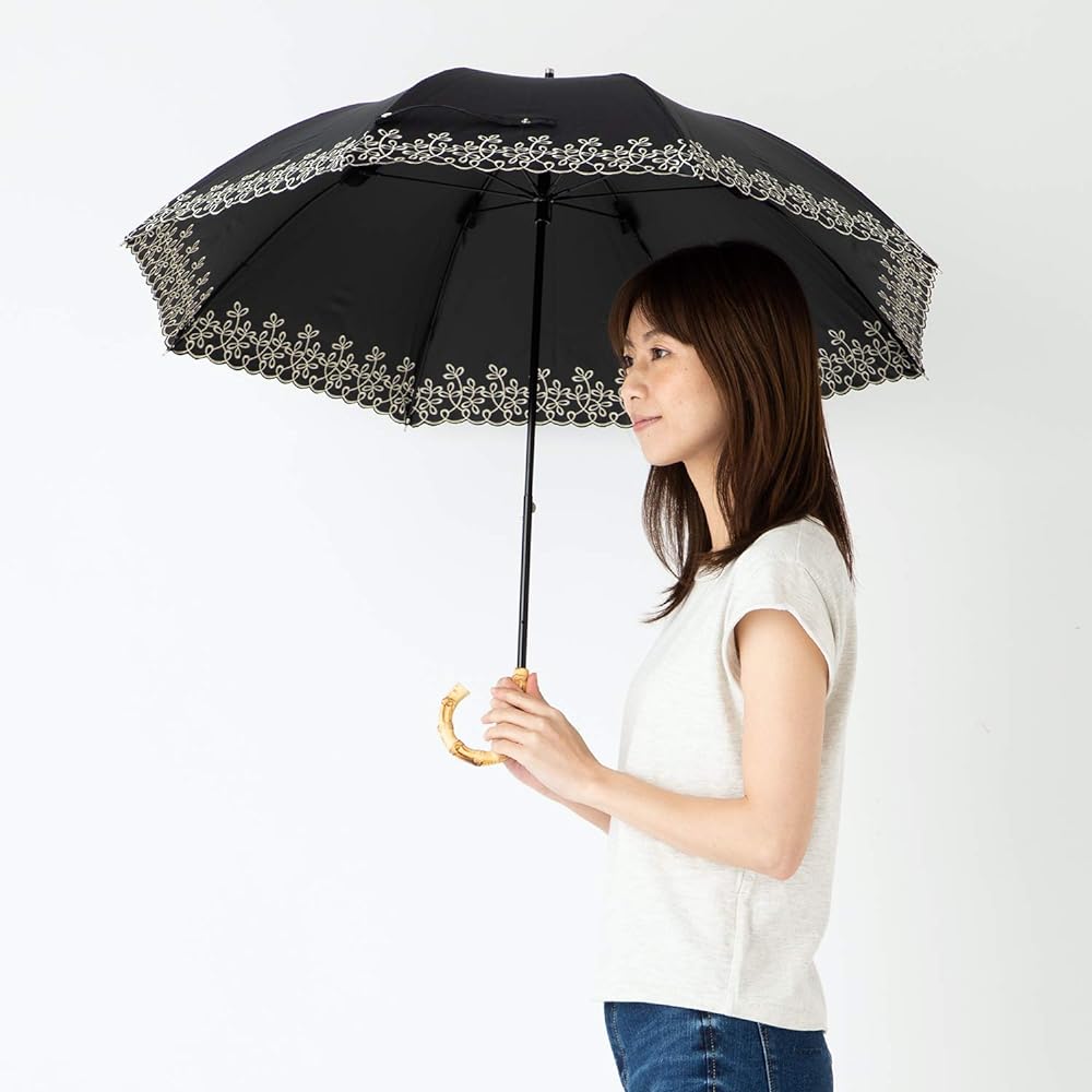 Parasol, UV protection, heat shielding, compact long umbrella, for both sun and rain, shading grade 1 laminate fabric, Cool Plus