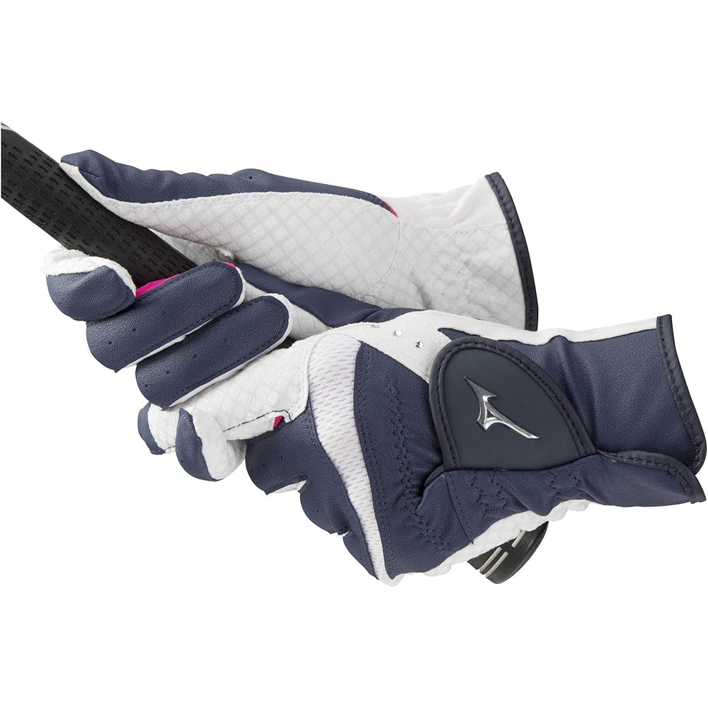 MIZUNO Golf Gloves Double Grip Women's Left Hand/Both Hands Flat Side/Artificial Leather + Silicone Printing Back Side/Synthetic Leather