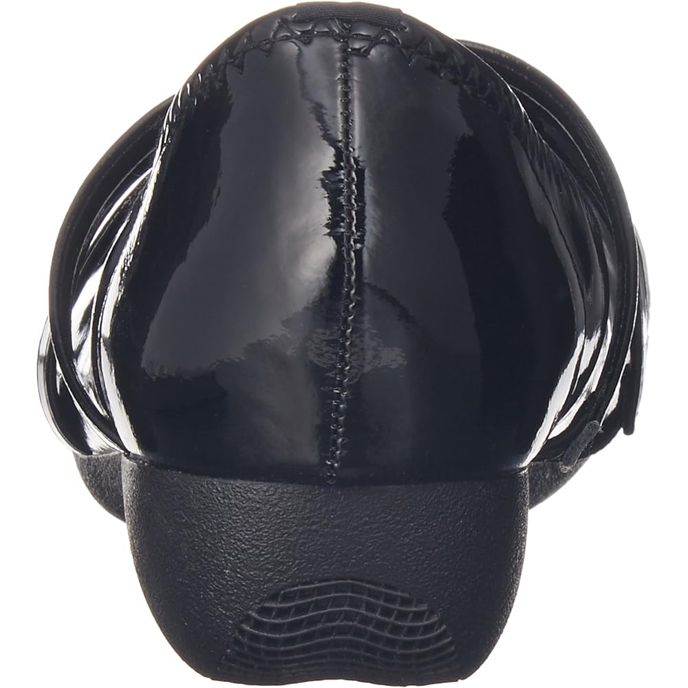 Regetta Cross Belt Wedge Pumps 3cm S Enamel Black