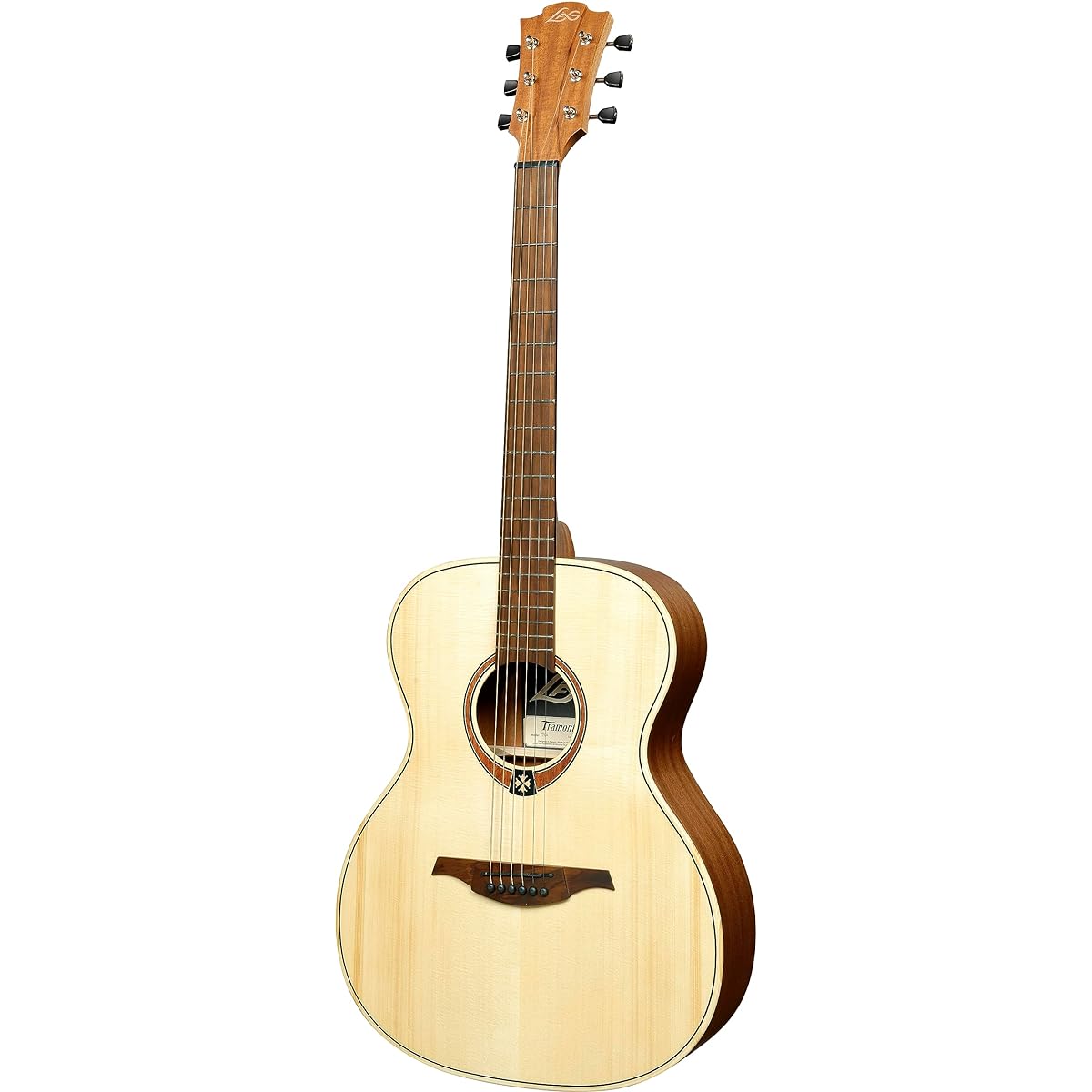 LAG Guitars Acoustic Guitar T70A Natural Spruce Solid Top Soft Case Included