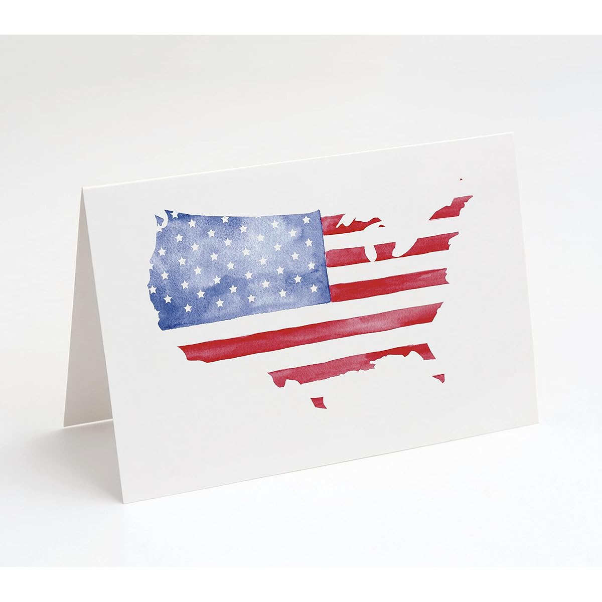 Stars and Stripes 25 American Flag Cards with Envelopes Made in the USA