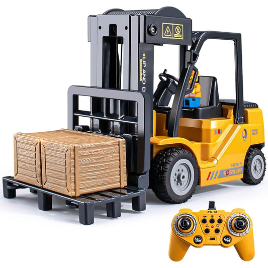 VijiSuki Remote Control Forklift 2.4GHz RC Forklift with LED Lights and Sounds, Great Gift for Kids