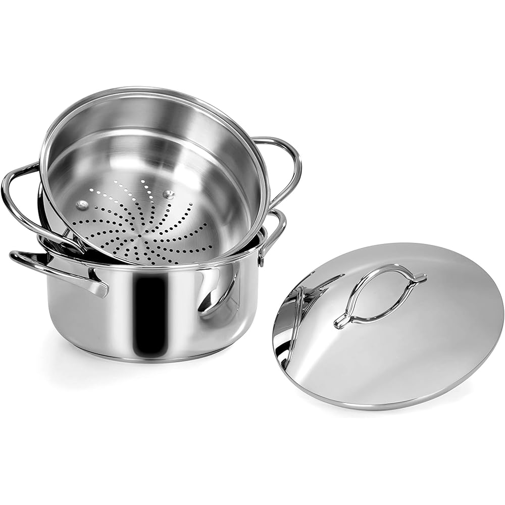 Barazzoni Pasta Pot Stainless Steel ∅24 x H17cm Steam Cooker VAPOR SET 475053624