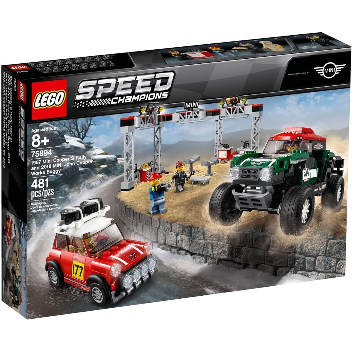 LEGO 1967 Mini Cooper S Rally and 2018 Mini John Cooper Works Buggy 75894 Blocks Toys for Boys Cars