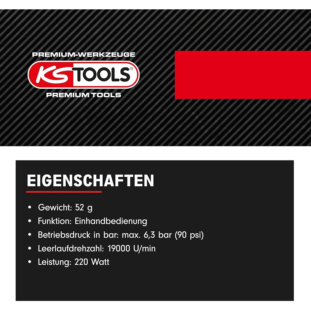 KS Tools 2 Level Pneumatic Safety Coupling with Hose Nozzle 9 mm 999.9096