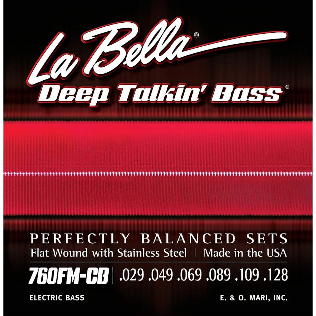 LA BELLA 760FM-CB Deep Talkin' Bass Flats, 6-String Medium