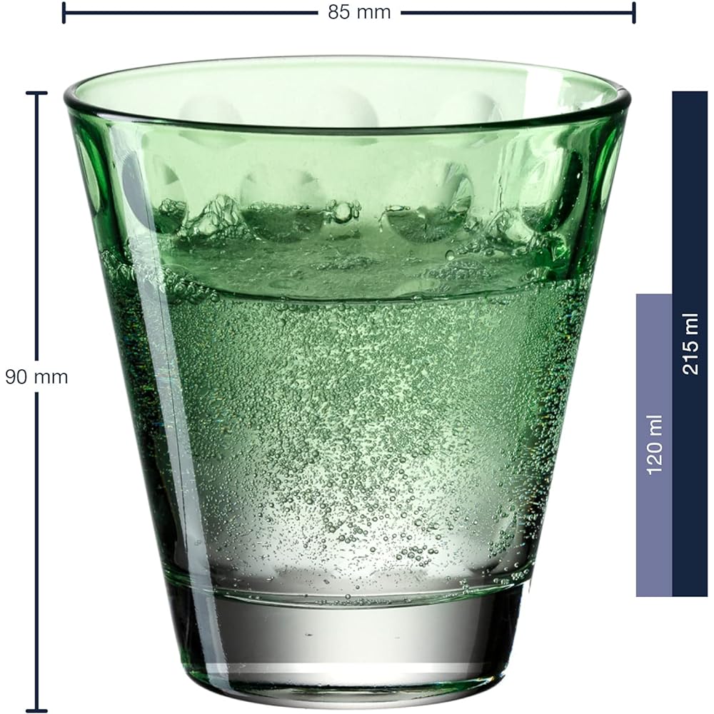 LEONARD tumbler set of 6 light green 215ml Optic 025898