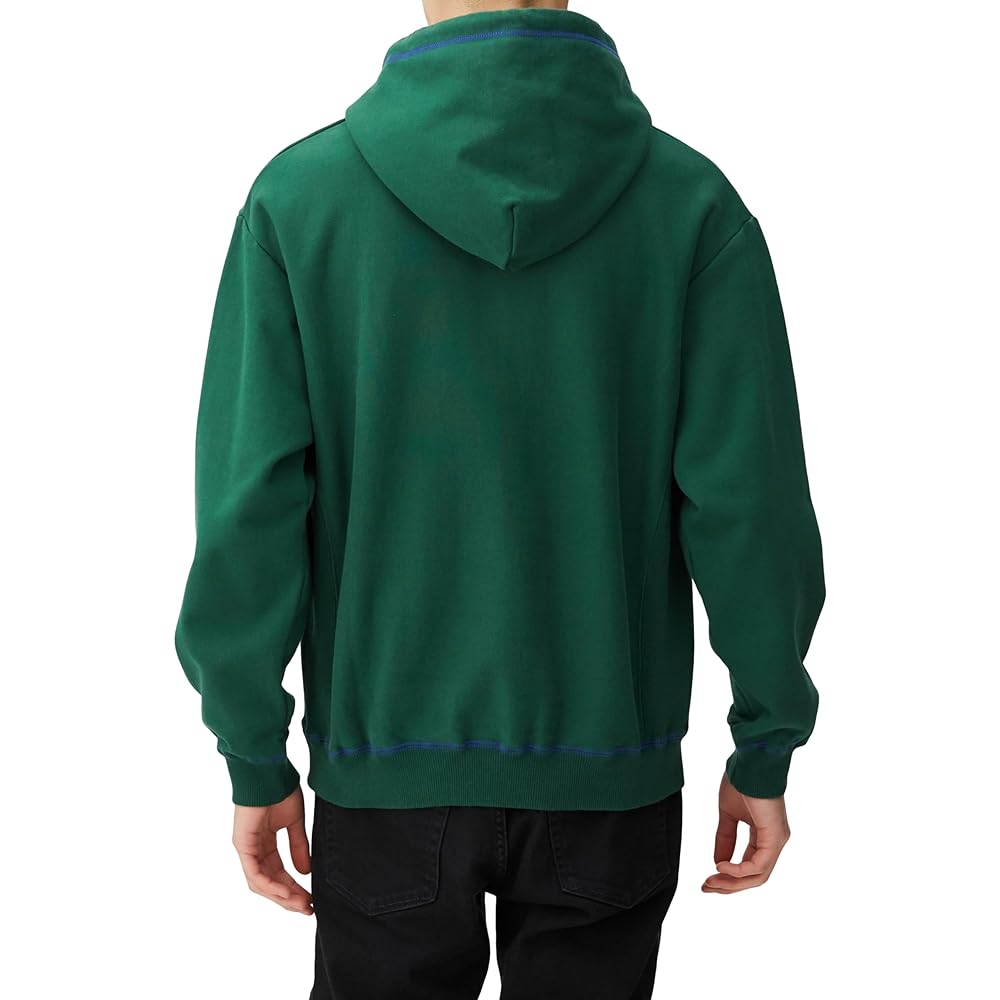[Extra Large] Sweat CONTRAST STITCH PULLOVER HOODED SWEAT Men's