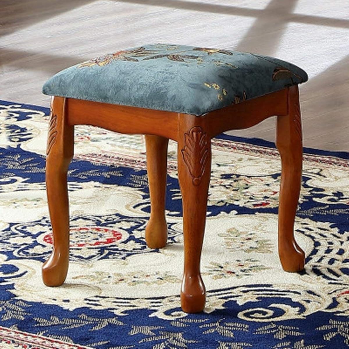 Piano Bench Fabric Piano Stool Ergonomic Piano Stool Comfortable Seating Experience (Color: Two, Size: 38x38x42cm)