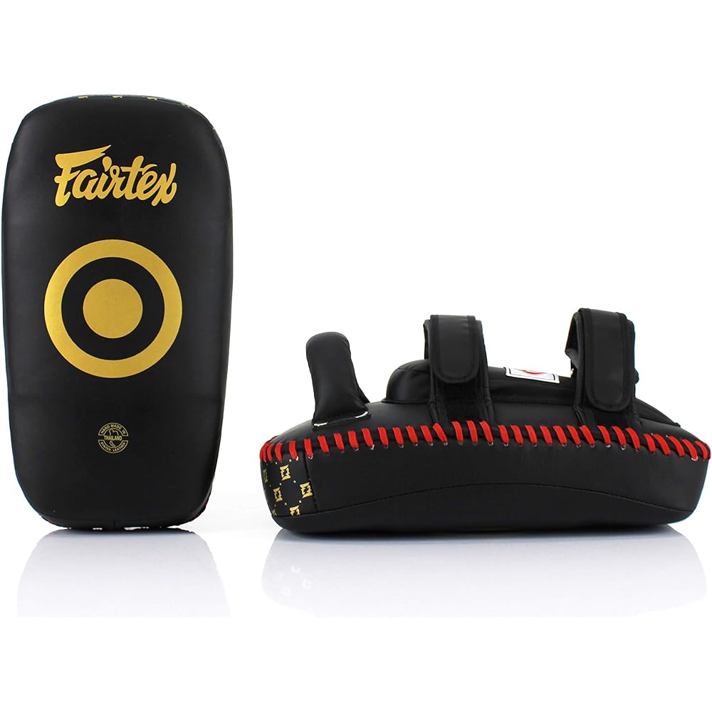 Fairtex KPLC5 Muay Thai Kickboxing Lightweight Thai Pad - Black, Black/Gold