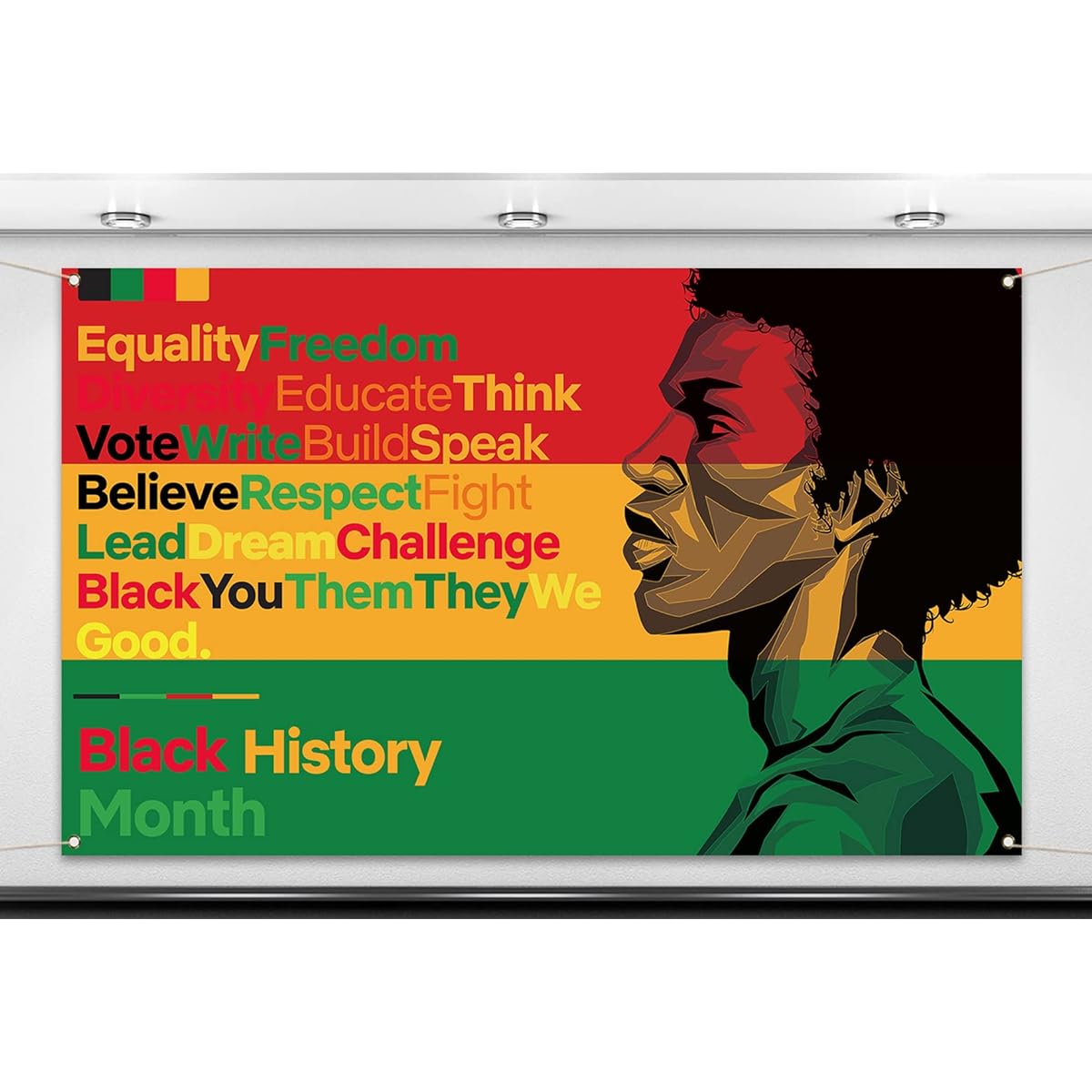 Nepnuser Black History Month Photo Booth Backdrop African American National Holiday Decorations for Indoor Outdoor Wall Decor - 5.9 x 3.6 ft