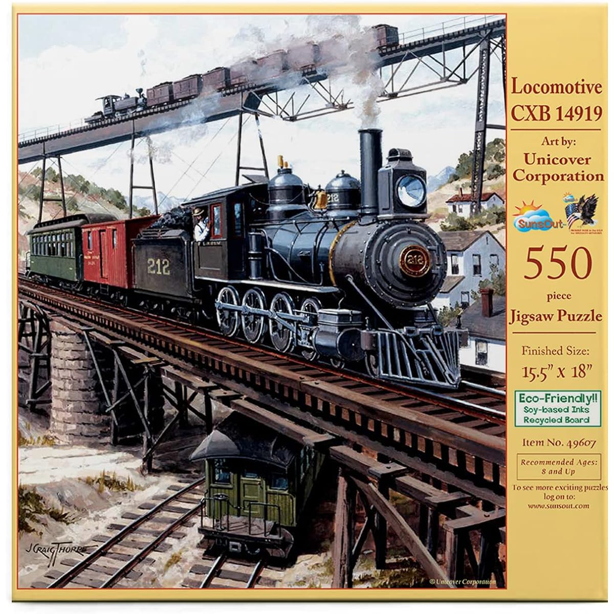 SUNSOUT INC Locomotive GXB 14919 550 Piece Jigsaw Puzzle