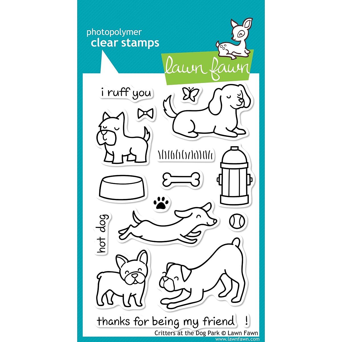 Lawn Fawn Clear Stamp Critters At The Dog Park by Lawn Fawn