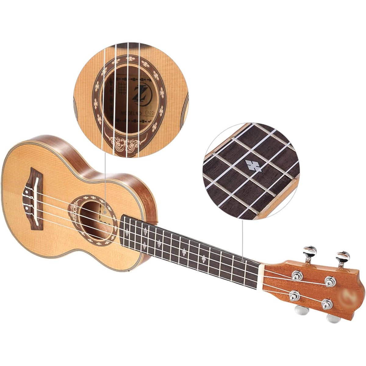 Ukulele 21 inch Soprano Spruce 42mm Ukulele Gift Slim Design