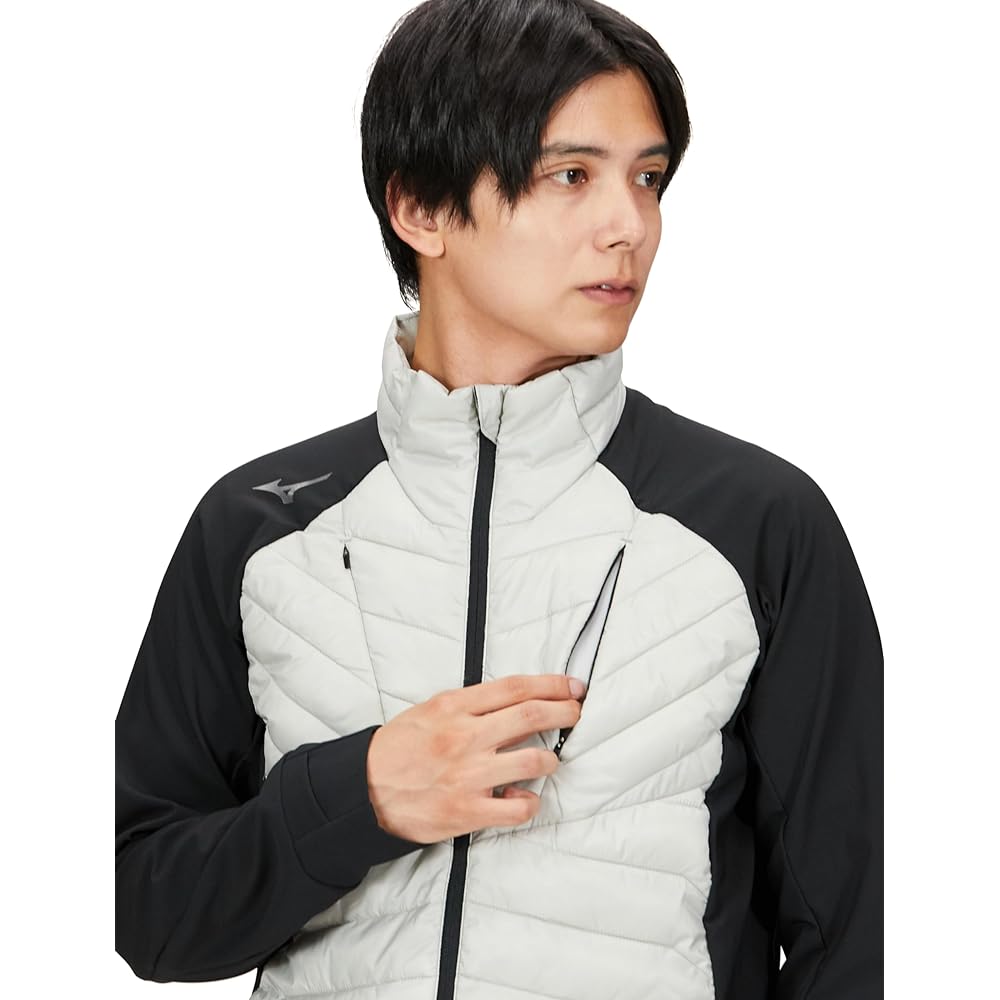 [Mizuno] Training Wear, Techfill Hybrid Jacket, Cold Protection, Moisture Absorption, Heat Retention, Washing, Washable