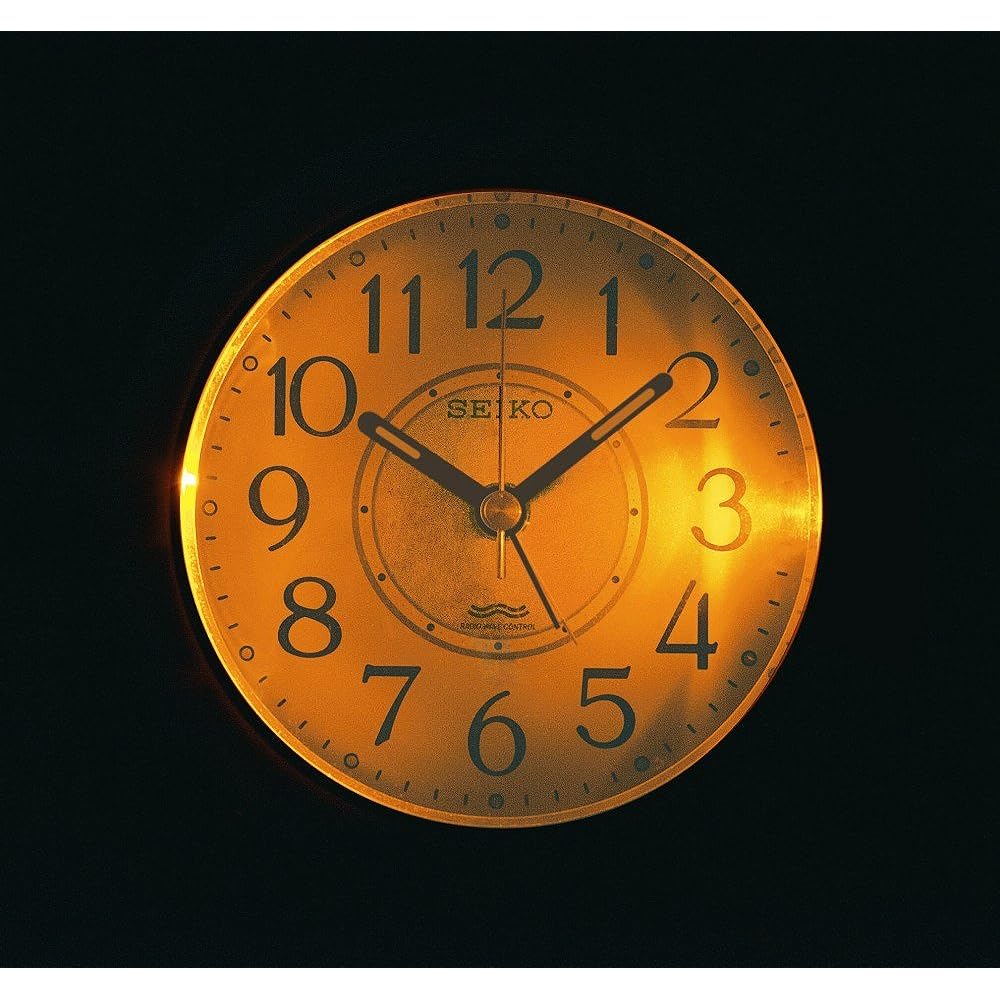 Seiko clock alarm clock automatic lighting radio wave analog visible even at night brown metallic KR331B SEIKO