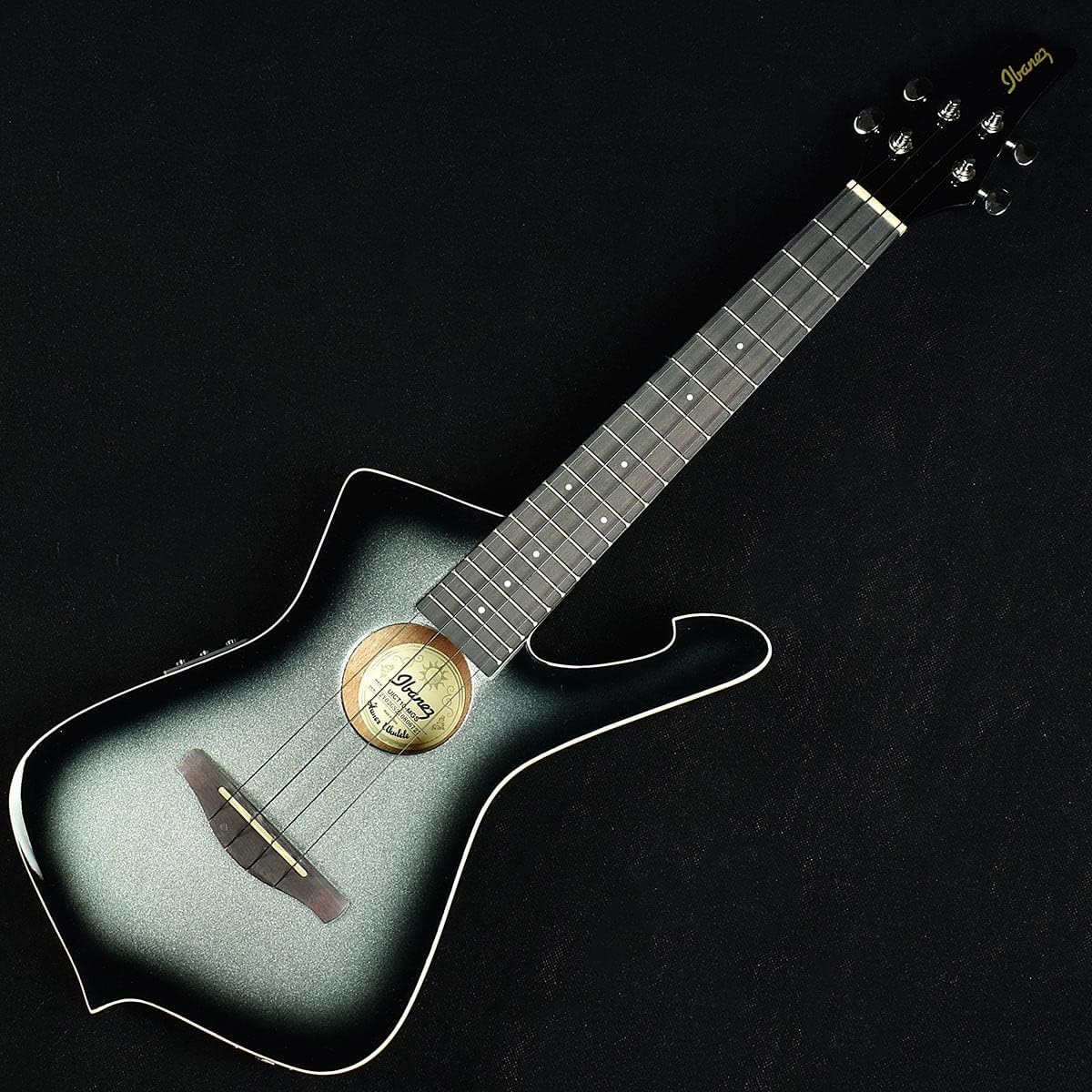 Ibanez UICT10 Metallic Gray Sunburst [Tenor Ukulele] [Electric Ukulele] Ibanez