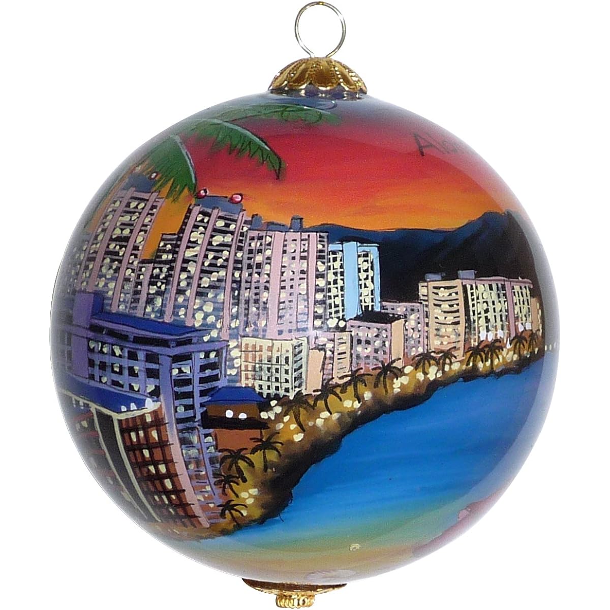 Waikiki Hawaii Christmas Ornaments Collectible